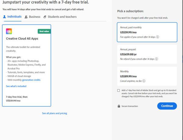 خرید ادوب کریتیو کلود قانونی